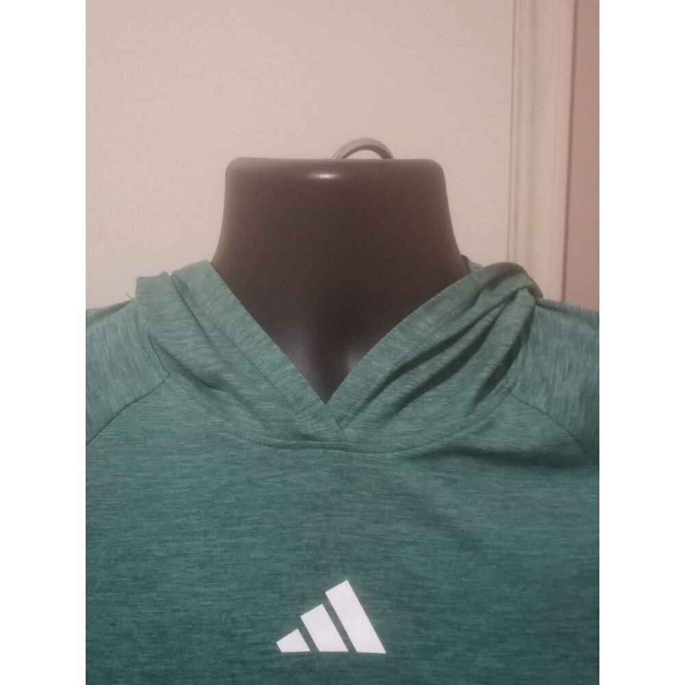 New Adidas Hoodie Youth Size XL 16 Logo Pullover Hooded Sweatshirt Girls Kids - Picture 5 of 12